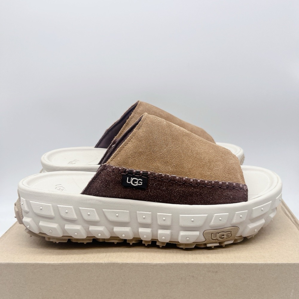 UGG Venture Daze Platform Slide Comfort Shoes Chestnut Brown Suede Mens US 12 - Picture 6 of 11